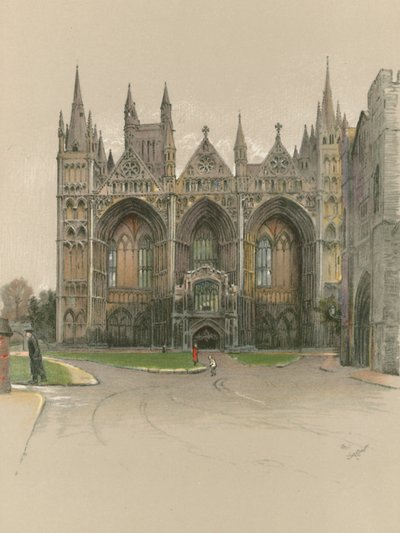 Kathedrale von Peterborough von Cecil Charles Windsor Aldin